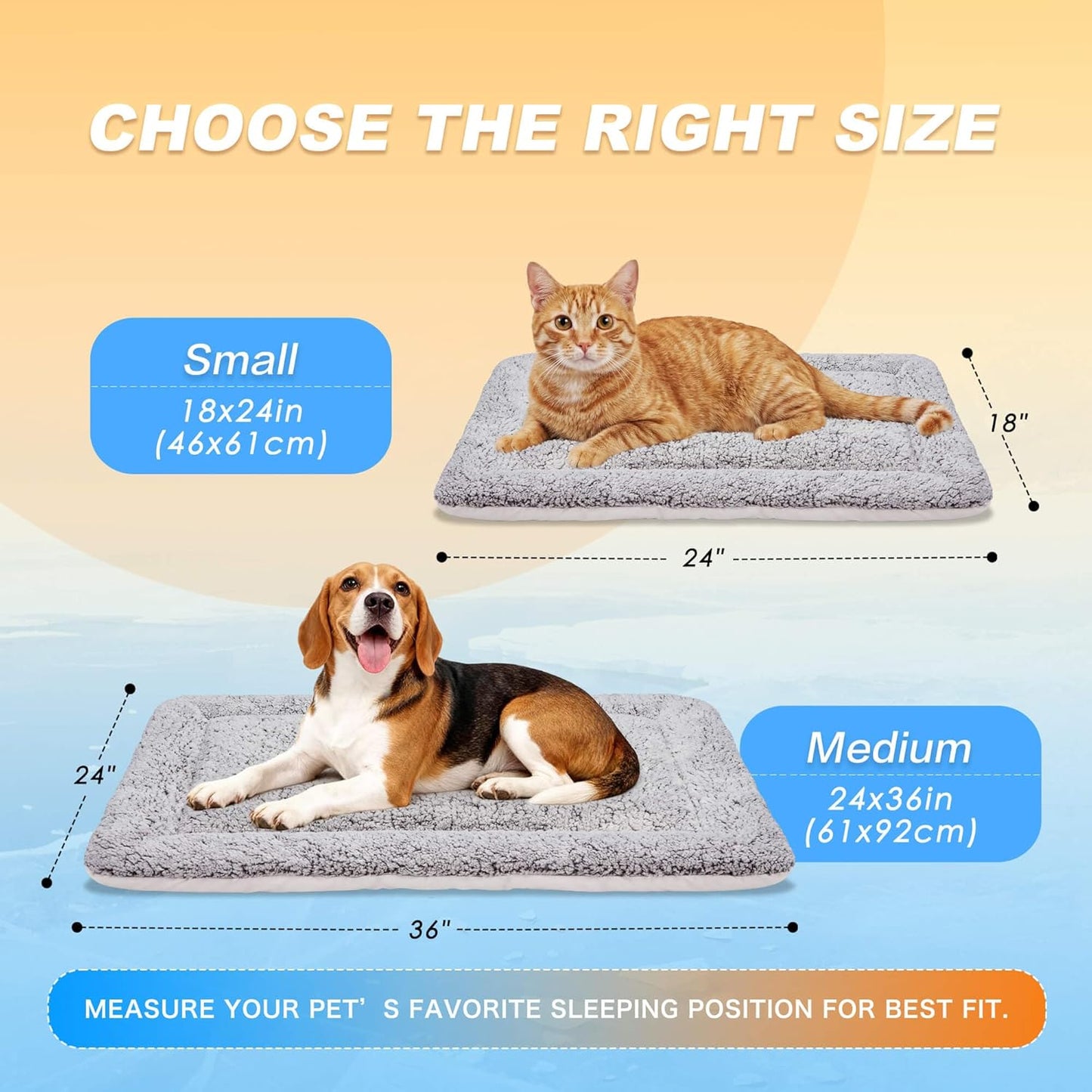 Cat Cooling Mat, Self Warming Cat Bed, Reversible Warm & Cooling Cat Bed, Winter Warm Cat Pad & Summer Cooling Cat Mat for Kittens & Small Dogs, Perfect for Crates, Beds & Sofas, Gray, 18" X 24"