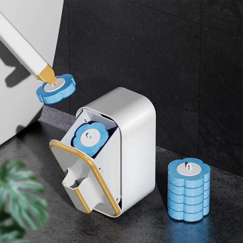 Wall Mounted Toilet Brush Set, 1 Set Toilet Bowl Brush and Holder with 24/48/72Pcs Disposable Replacement Brush Head, Toilet Scrubber Brush, Bathroom Cleaning Tool, House Cleaning Tools, Toilet Cleaning System