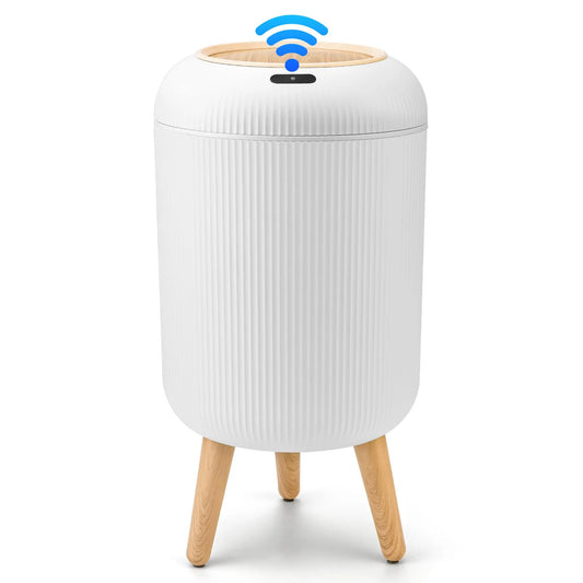 Pukomc Smart Induction Waterproof Trash Can for Bathroom, Bedroom, Office Nordic Style, Household Items Saving Space Motion Sensor Multifunctional Home Goods Environmentally Friendly Automatic Summerwins,Dorm Essentials,Home Essentials Homeessentials