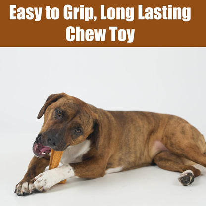Bam-Bones plus T Bone - Bamboo Fiber & Nylon, Durable Long Lasting Dog Chew for Aggressive Chewers – Toy for Dogs & Puppies under 60Lbs, Non-Splintering, 6In, Allergen Free Peanut Butter Flavor