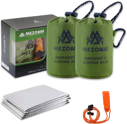 Ultimate Emergency Sleeping Bag & Survival Bivy Sack - Lightweight, Portable, and Essential Gear for Hiking, Camping, and Disaster Preparedness