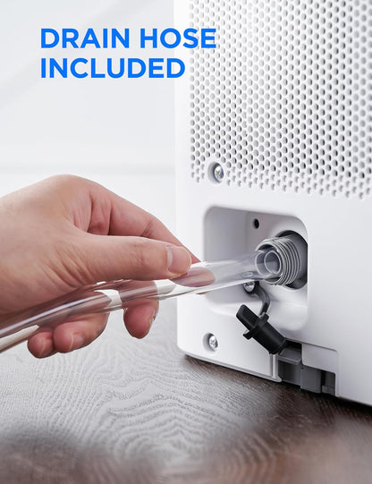 Midea Cube 50 Pint Dehumidifier for Basement and Rooms at Home for up to 4,500 Sq. Ft., Built-In Pump, Drain Hose Included, Smart Control, Compatible with Alexa (White)