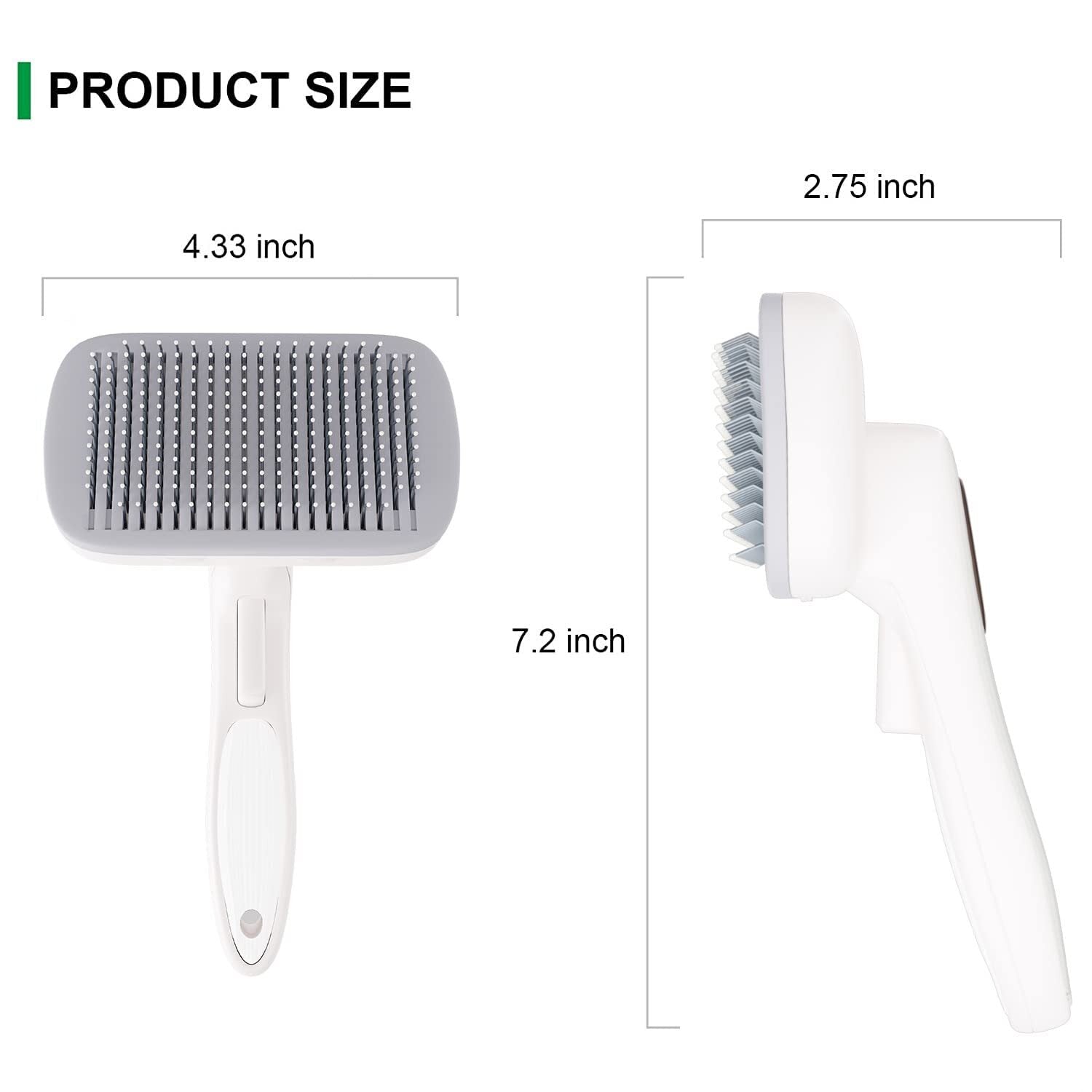Dog Brush-Self Cleaning Dog and Cat Hair Brush, Deshedding Comb Long and Short