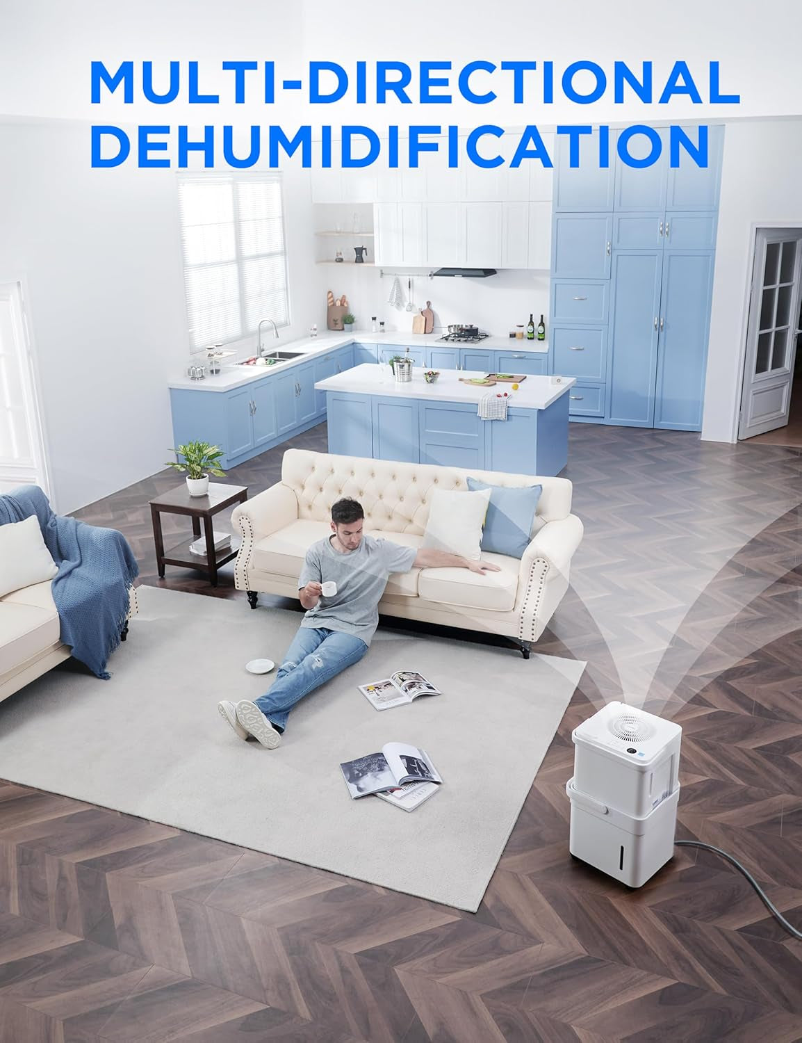Midea Cube 20 Pint Dehumidifier for Basement, up to 1,500 Sq. Ft. Dehumidifier with Drain Hose, ENERGY STAR Certificated, Smart Control, Compatible with Alexa, White