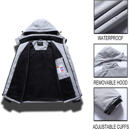 Stay Warm and Stylish This Winter with Our Men's Waterproof Ski Jacket - Perfect for Snowboarding and Outdoor Adventures
