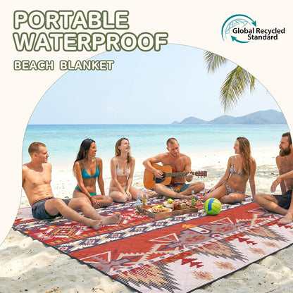 Waterproof Picnic Blanket Outdoor Camping Beach Mat outside Rug Tent Floor Carpet Extra Large Foldable Sandproof Car Essential Roadtrip Gadget Rv Accessories Glamping Gear Must Haves Hiking Stuff Gift