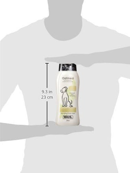 USA Dry Skin & Itch Relief Pet Shampoo for Dogs – Oatmeal Formula with Coconut Lime Verbena Scent & Pet Friendly Formula, 24 Oz - Model 820004A