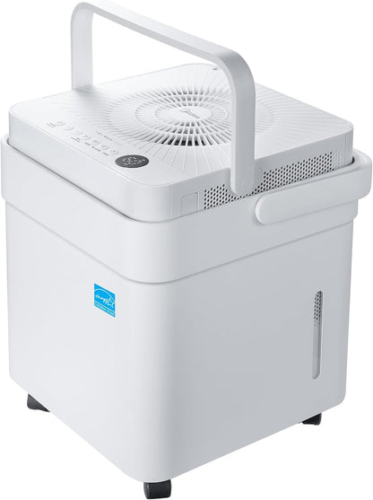 Midea Cube 35 Pint Dehumidifier for Basement and Rooms at Home for up to 3,500 Sq. Ft., Smart Control, Compatible with Alexa (White), Drain Hose Included