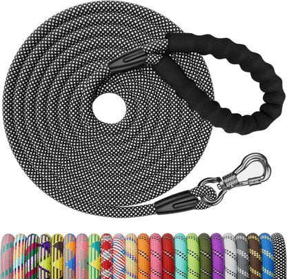 Long Leash for Dog Training, 100FT Dog Leashes for Large Breed Dogs with Swivel Lockable Hook and Comfortable Padded Handle,Dog Lead Check Cord for Small Medium and Large Dogs