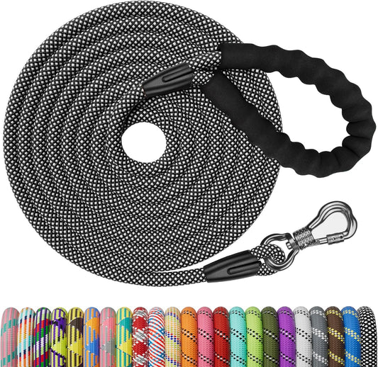 Long Leash for Dog Training, 100FT Dog Leashes for Large Breed Dogs with Swivel Lockable Hook and Comfortable Padded Handle,Dog Lead Check Cord for Small Medium and Large Dogs