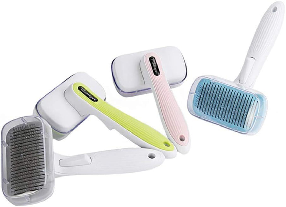 Dog Brush-Self Cleaning Dog and Cat Hair Brush, Deshedding Comb Long and Short