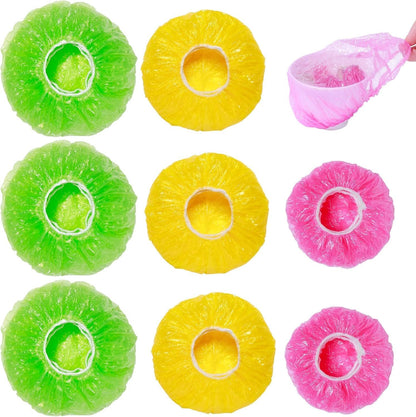 Bowl Covers Plastic Elastic Wrap for Food Storage Reusable Food Covers Saran Wrap Fresh Keeping Stretch Bags Bowl Covers for Bread Proofing for Family Outdoor Picnic Sourdough Baking(60)