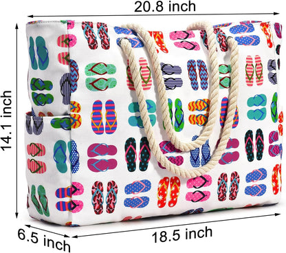 Beach Bags for Women Large Waterproof Beach Tote Bag Zipper Beach Bags Waterproof Sandproof Swim Pool Bag Large Tote