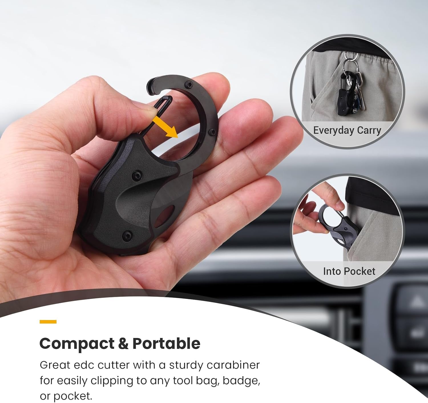 Small Pocket Knife Gift for Men | Keychain Box Cutter with 1.34Inch Blade, Mini Folding Knives EDC Gadgets, Stocking Stuffers Gift for Adults Men Him