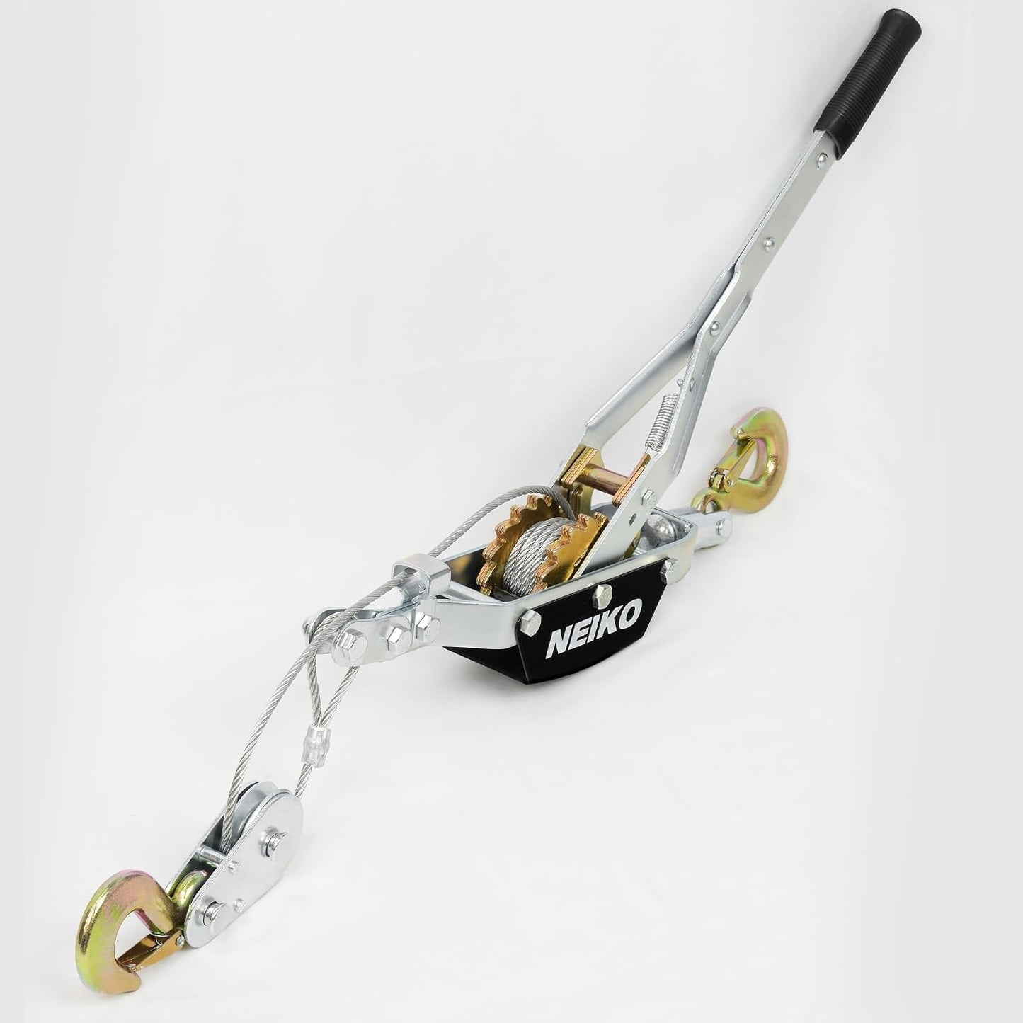 Heavy-Duty 5-Ton Come Along Winch - 10,000 lbs Pulling Power with Dual Gears and 3 Hooks for Ultimate Versatility in Recovery and Lifting