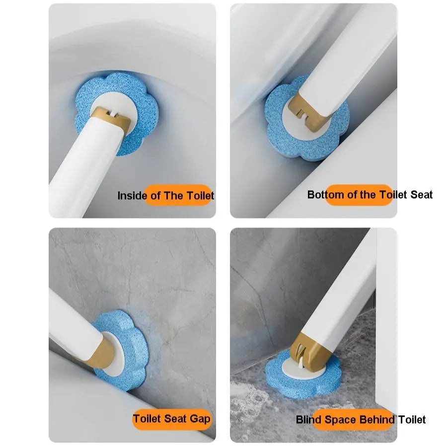 Wall Mounted Toilet Brush Set, 1 Set Toilet Bowl Brush and Holder with 24/48/72Pcs Disposable Replacement Brush Head, Toilet Scrubber Brush, Bathroom Cleaning Tool, House Cleaning Tools, Toilet Cleaning System