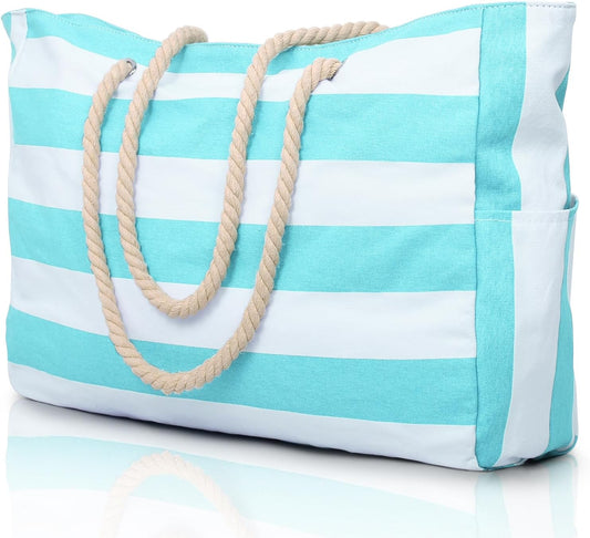Beach Bags for Women Large Waterproof Beach Tote Bag Zipper Beach Bags Waterproof Sandproof Swim Pool Bag Large Tote