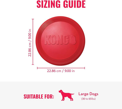 Flyer - Durable Dog Toy for Outdoor Playtime - Natural Rubber Flying Disc, Dog Toy for Fetch - Safer Disc for Healthy Activity - for Medium/Large Dogs