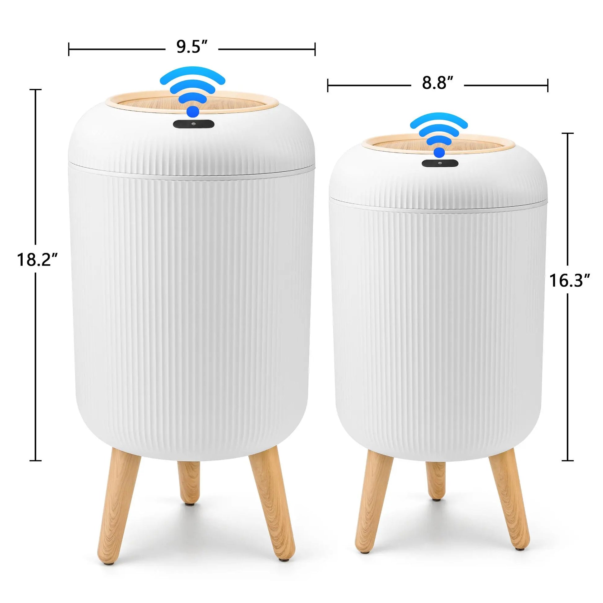 Pukomc Smart Induction Waterproof Trash Can for Bathroom, Bedroom, Office Nordic Style, Household Items Saving Space Motion Sensor Multifunctional Home Goods Environmentally Friendly Automatic Summerwins,Dorm Essentials,Home Essentials Homeessentials