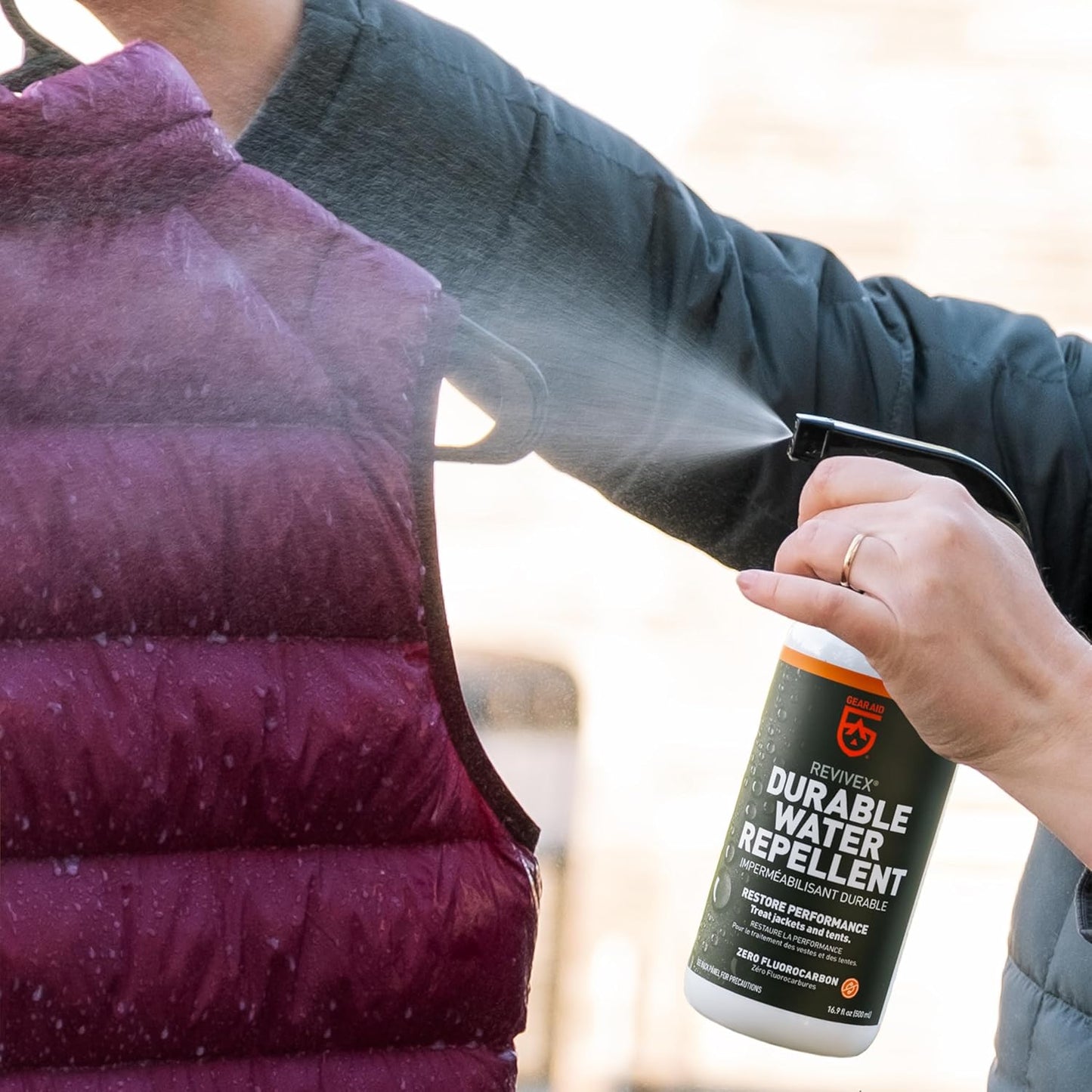 Revivex Durable Water Repellent (DWR) Spray for Waterproof Jackets, Rain Gear, Gore-Tex, Tents & Camping Gear – Restore Waterproofing & Breathability, Various Sizes