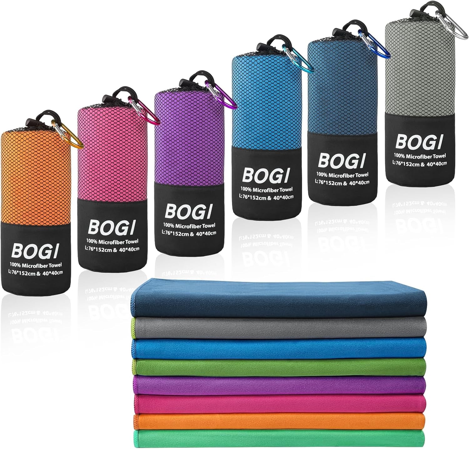 Microfiber Travel Sports Towel-Quick Dry, Soft Lightweight, Absorbent, Compact for Camping, Gym, Yoga, Swimming, Backpacking (Xl:72''X32''+16''X16''-Grey)
