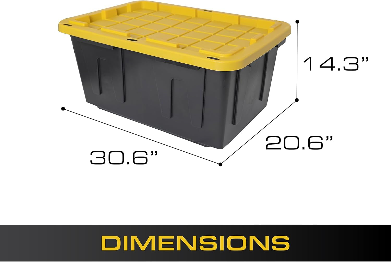 Black & Yellow 4-Tier Heavy Duty Storage Shelves and 8 Heavy Duty Storage Bins with Lids, 4 Shelves That Support up to 200Lbs/Shelf + 27 Gallon Containers (8-Pack), Organization and Storage