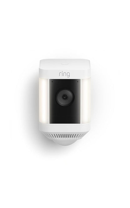 Spotlight Cam Plus, Battery, Home or Business Security with HD Video, Two-Way Talk, Color Night Vision, and Security Siren, White
