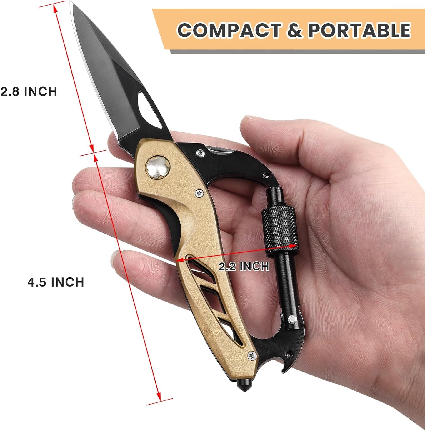 Multitool Knife, Gift for Men (Gold)
