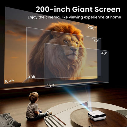 Native 1080P Outdoor Smart Projector-Standard | Native 1080P • Mini & Portable • Easy Setup • Built-In Speaker • Indoor & Outdoor • Phone, Laptop & PS5 Compatible
