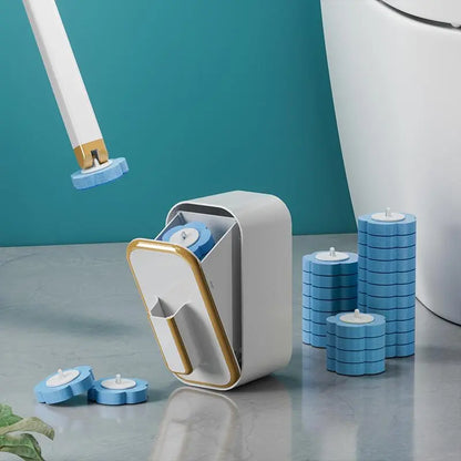 Wall Mounted Toilet Brush Set, 1 Set Toilet Bowl Brush and Holder with 24/48/72Pcs Disposable Replacement Brush Head, Toilet Scrubber Brush, Bathroom Cleaning Tool, House Cleaning Tools, Toilet Cleaning System