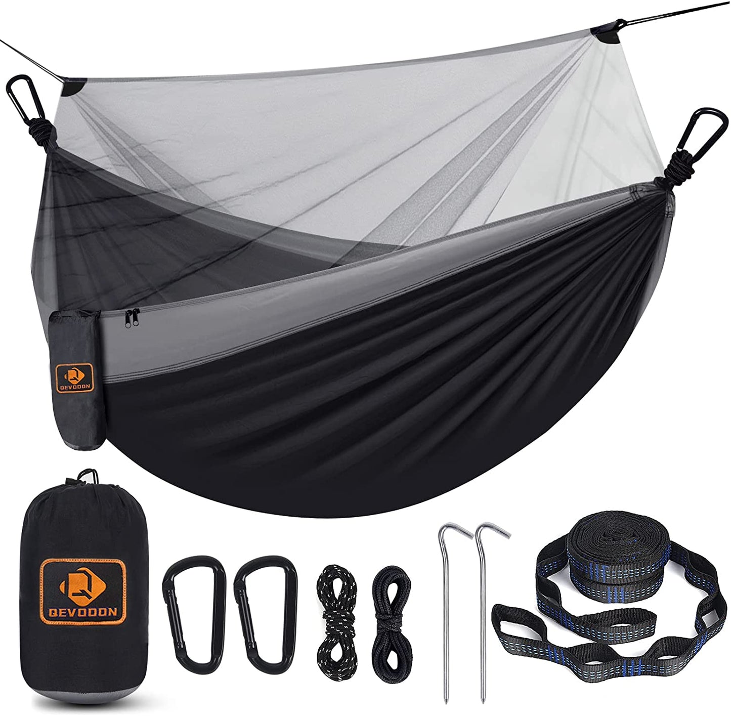 Ultimate Camping Hammock with Insect Net - Portable Double Hammock Set with Tree Straps & Heavy-Duty Hooks for Outdoor Adventures