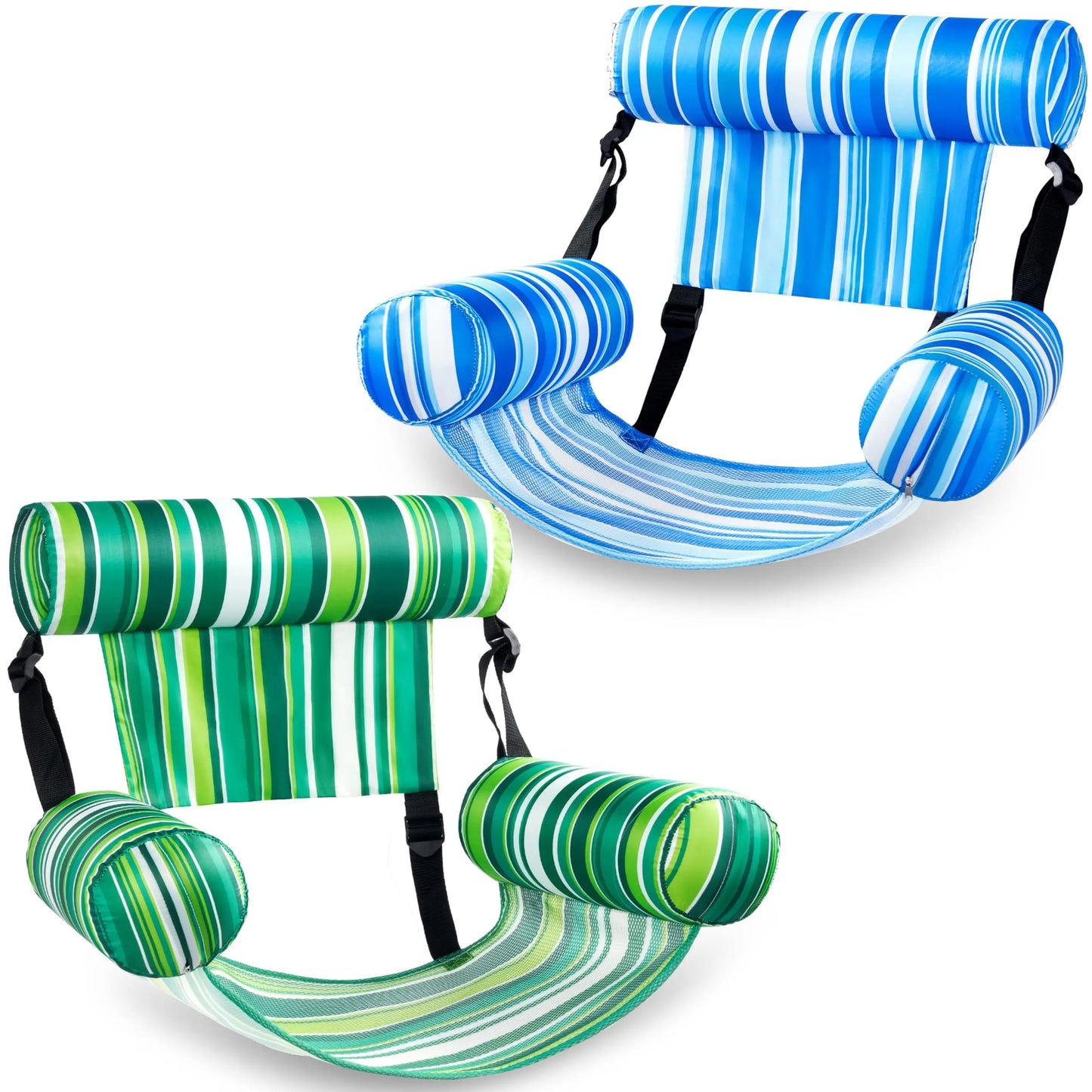 SLOOSH Inflatable Pool Floats Adult, 2 Packs / 1 Pack Floating Lounge Chairs , Blow up Pool Noodles for Adult Heavy Duty, Floating Chair for Party Summer Water Beach Lake Fun Dealsforyoudays