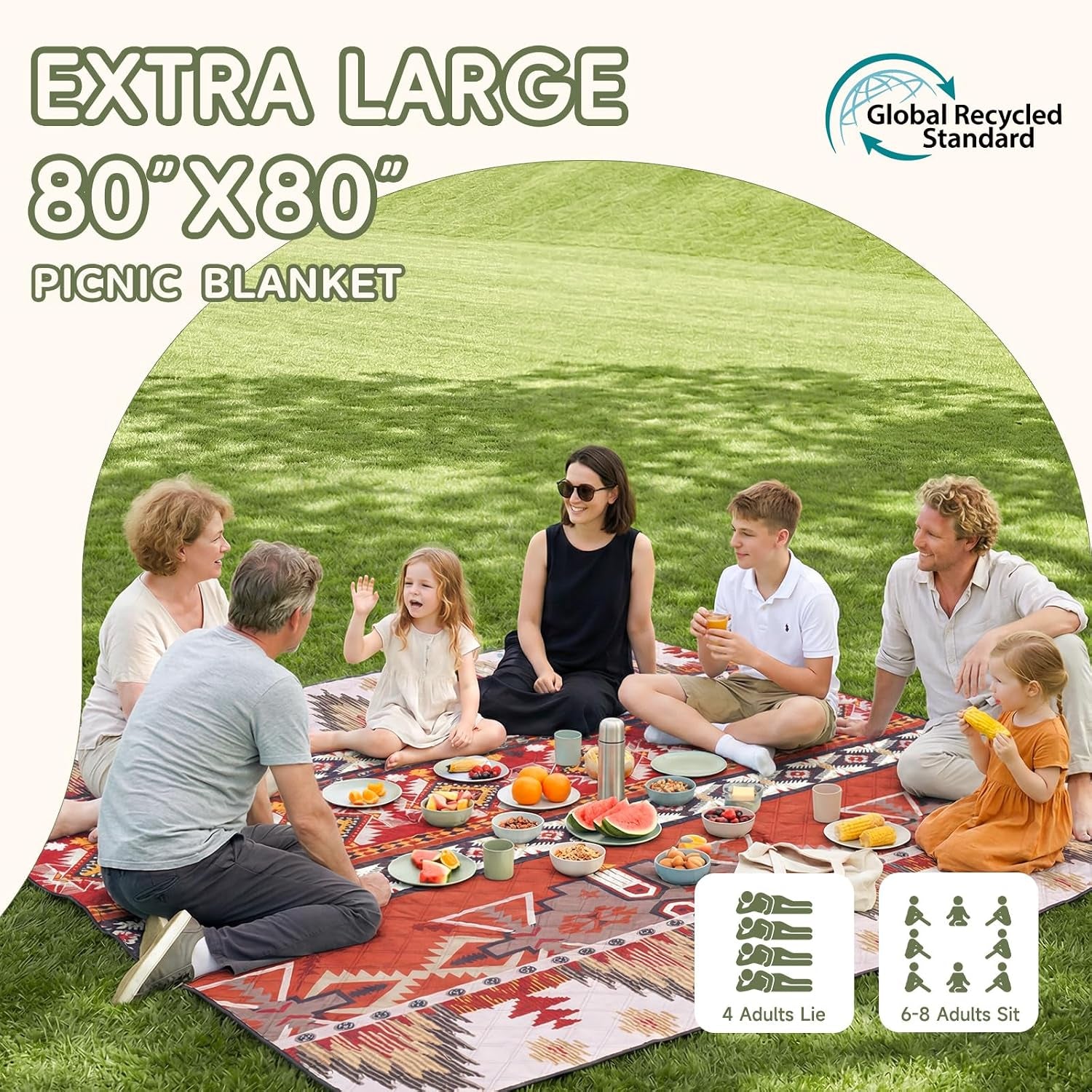 Waterproof Picnic Blanket Outdoor Camping Beach Mat outside Rug Tent Floor Carpet Extra Large Foldable Sandproof Car Essential Roadtrip Gadget Rv Accessories Glamping Gear Must Haves Hiking Stuff Gift