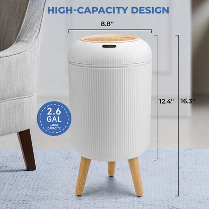 Pukomc Smart Induction Waterproof Trash Can for Bathroom, Bedroom, Office Nordic Style, Household Items Saving Space Motion Sensor Multifunctional Home Goods Environmentally Friendly Automatic Summerwins,Dorm Essentials,Home Essentials Homeessentials