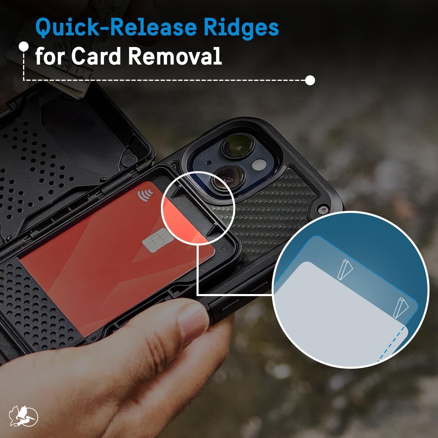 Pelican Magsafe Wallet with RFID Blocking for Cards and Cash - Black | Military STD Snap-On Magnetic Phone Wallet/Card Holder - Detachable Magsafe Wallet for Iphone 17 Pro Max/16/15/14/13/Pixel 10