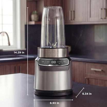 Ninja Nutri-Blender Pro with Auto Iq, 1100PW, (2) 24Oz Cups, BN401 | 1100-Peak-Watt Motor + 2 Auto-Iq Programs for Smoothies, Salsa & Dips. (2) 24-Oz To-Go Cups. Dishwasher Safe.