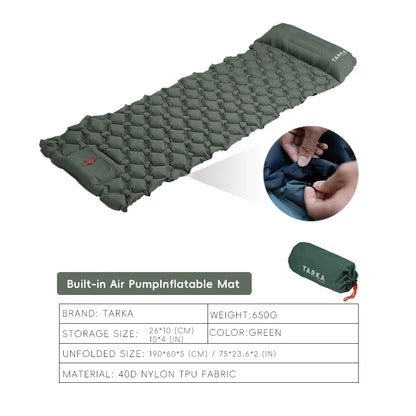 Ultimate Inflatable Camping Mat with Built-in Pillow - Perfect for Outdoor Adventures and Travel