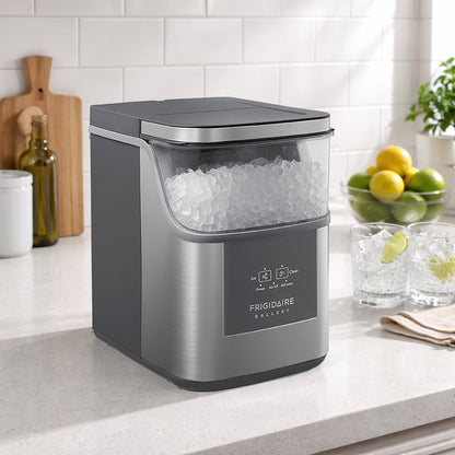 Frigidaire Gallery Crunch Countertop Nugget Ice Maker, 33 Lbs per Day, Self Cleaning, Touch Controls