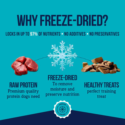 Freeze Dried Dog Treats, 100% Beef Liver, 14 Oz Tub | Premium Quality Raw Protein, Single Ingredient, High Protein Training Treats & Food Topper, No Refrigeration, Cat Friendly