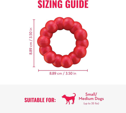 Ring - Natural Rubber Ring Toy for Healthy Chewing Habits - Chew Toy Supports Dog Dental Health - Dog Toy Supports Instincts during Playtime - for Small/Medium Dogs
