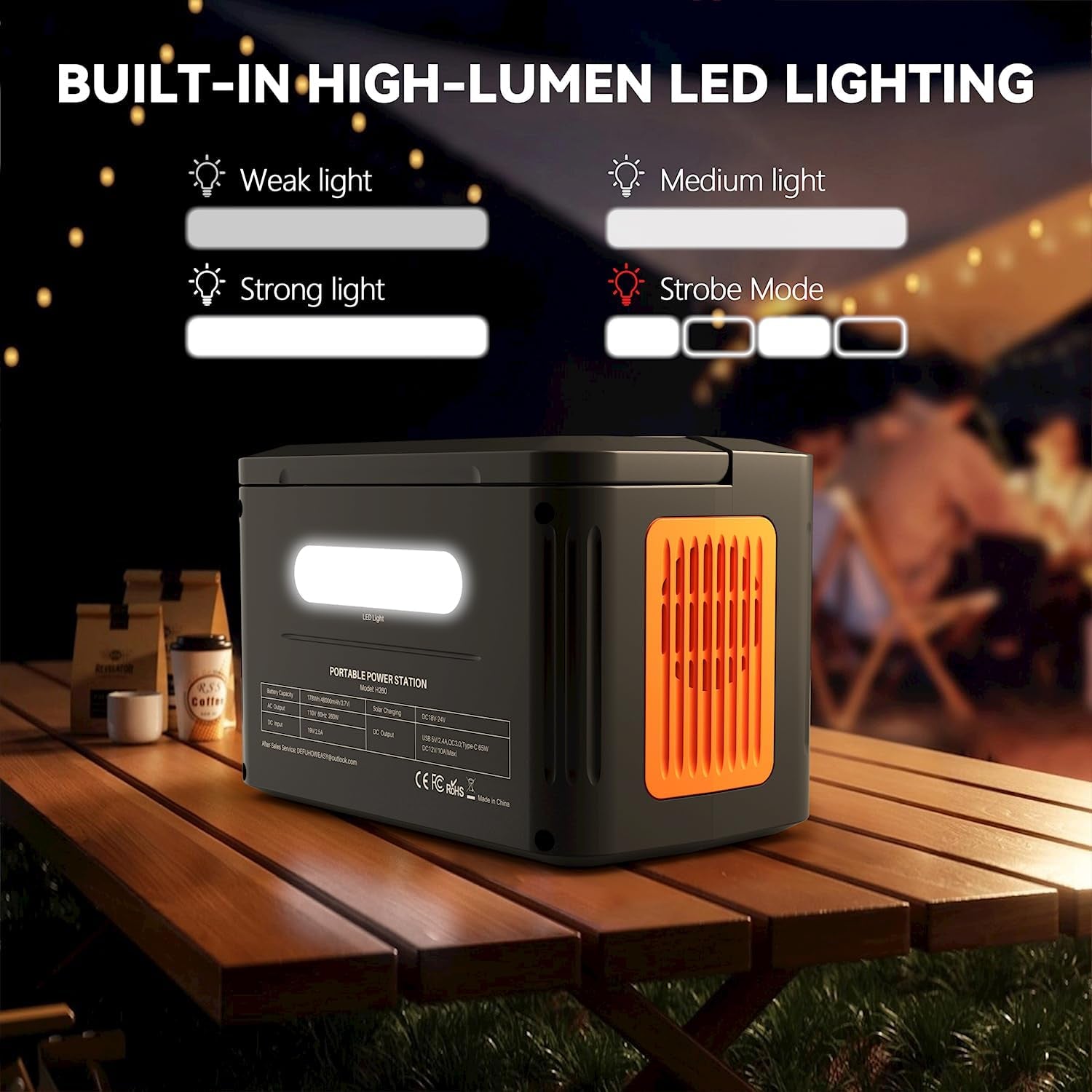 Portable Power Station,260W(500W Peak) Solar Generator with PD 65W,110V Pure Sine Wave AC Outlet, 48000Mah Backup Lithium Battery for Outdoor Camping Travel Home Emergency