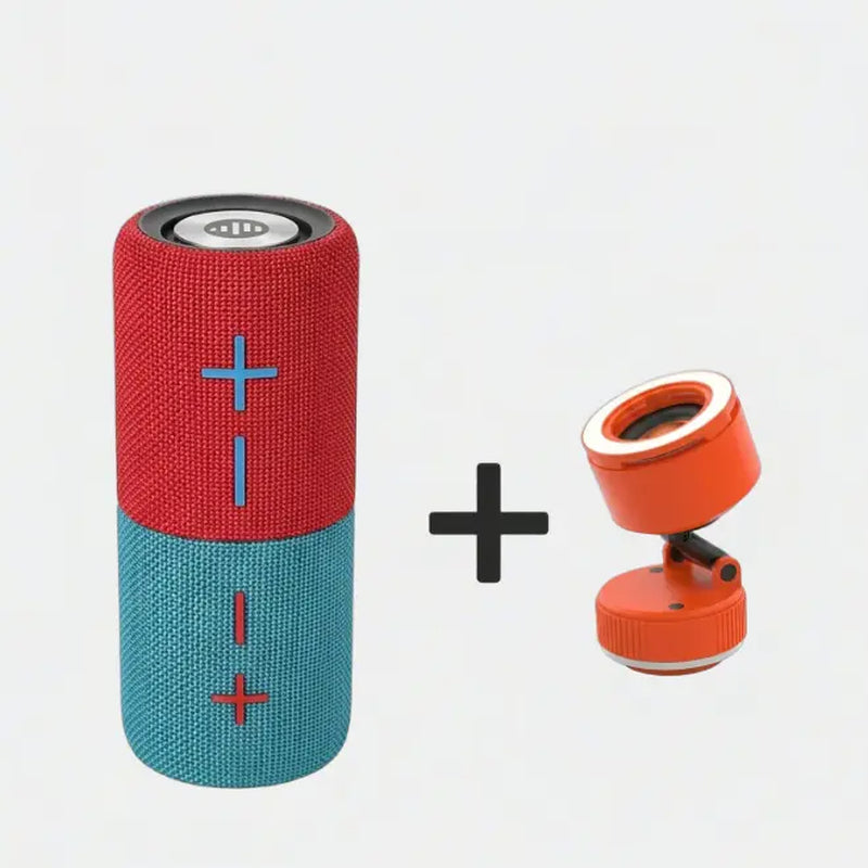 TWINS Portable Bluetooth Speaker with Magnetic 2-In-1 Design IPX4 Water Resistant 10H Playtime TWS Pairing BT5.3 FM Radio for Home Party Outdoor Beach Audio Stereo 20W Subwoofer Dophin Audio
