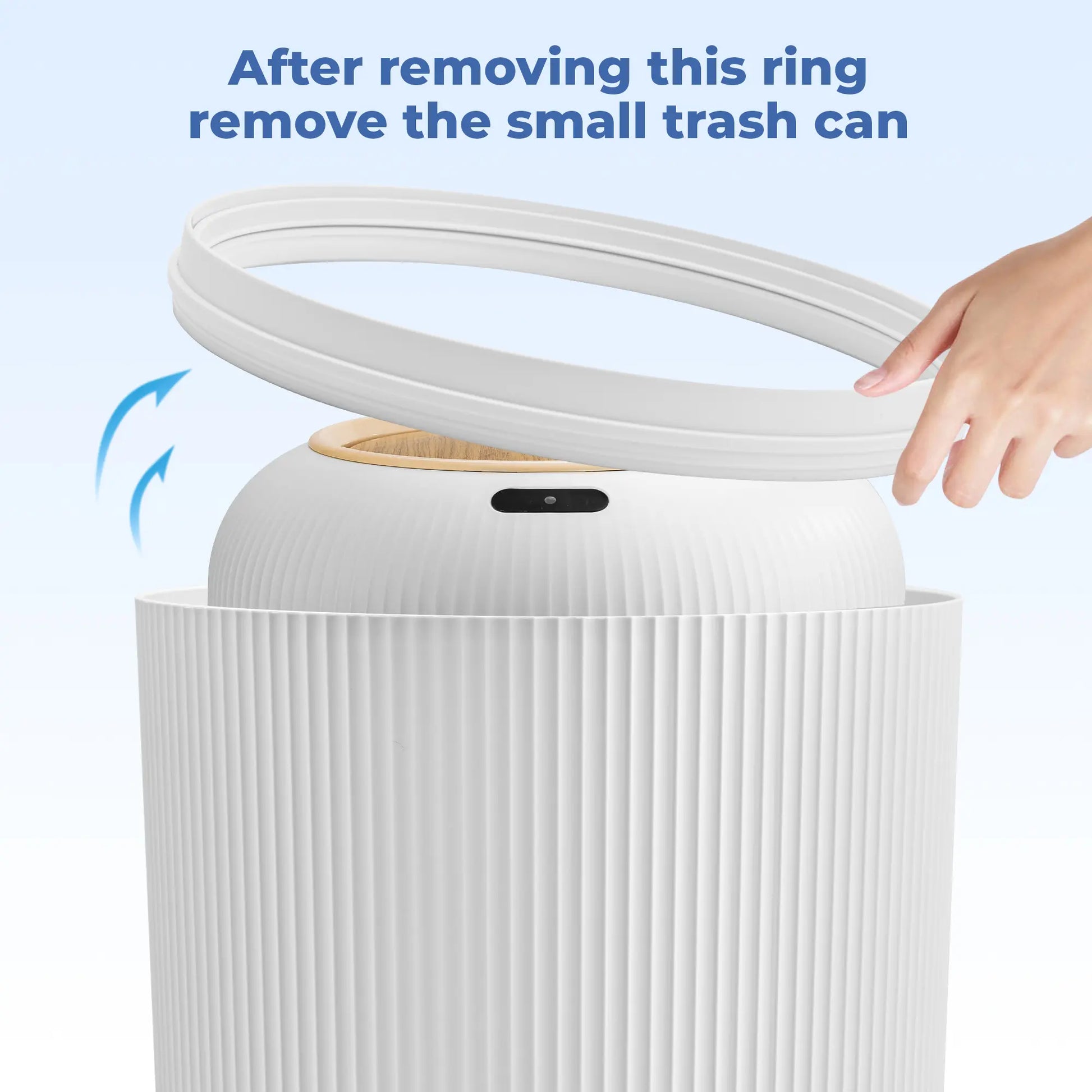 Pukomc Smart Induction Waterproof Trash Can for Bathroom, Bedroom, Office Nordic Style, Household Items Saving Space Motion Sensor Multifunctional Home Goods Environmentally Friendly Automatic Summerwins,Dorm Essentials,Home Essentials Homeessentials