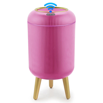 Pukomc Smart Induction Waterproof Trash Can for Bathroom, Bedroom, Office Nordic Style, Household Items Saving Space Motion Sensor Multifunctional Home Goods Environmentally Friendly Automatic Summerwins,Dorm Essentials,Home Essentials Homeessentials