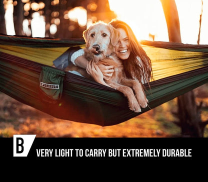 Ultimate Comfort Double Hammock - Strong, Lightweight, and Perfect for Two Adventurers