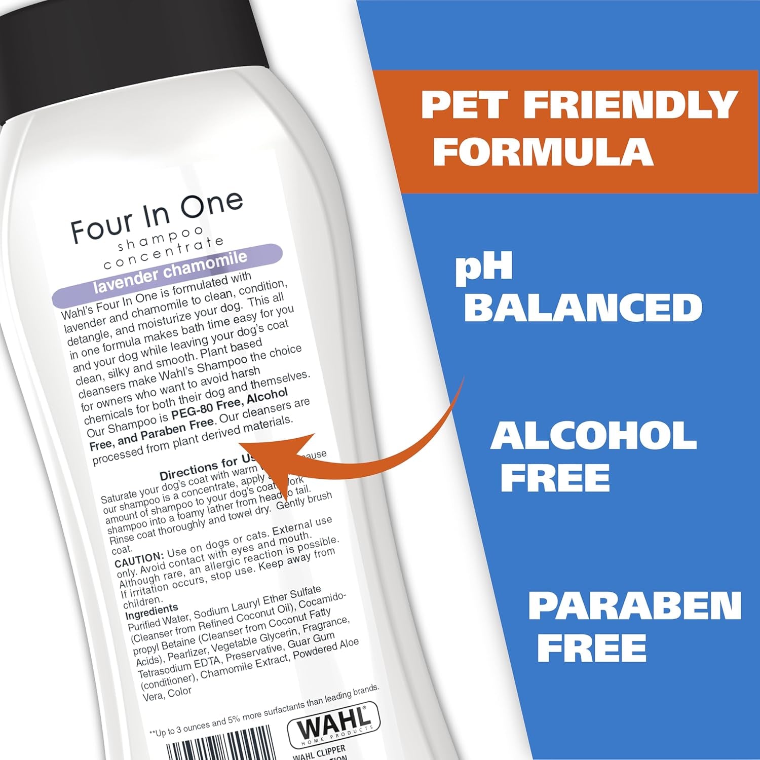 USA 4-In-1 Calming Dog Shampoo with Lavender Chamomile Scent – Cleans, Conditions, Detangles, & Moisturizes - Pet Friendly Formula - 24 Oz - Model 820000A