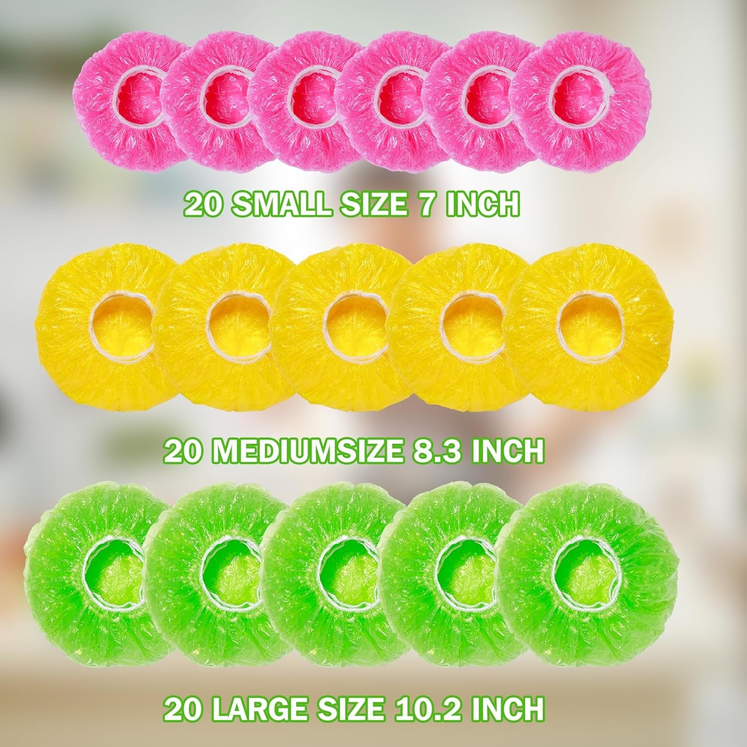Bowl Covers Plastic Elastic Wrap for Food Storage Reusable Food Covers Saran Wrap Fresh Keeping Stretch Bags Bowl Covers for Bread Proofing for Family Outdoor Picnic Sourdough Baking(60)