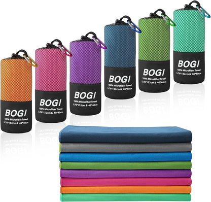 Microfiber Travel Sports Towel-Quick Dry Towel, Soft Lightweight Microfiber Camping Towel Absorbent Compact Travel Towel for Camping Gym Yoga Swimming Backpacking (Xl:72''X32''+16''X16''-Hpink)