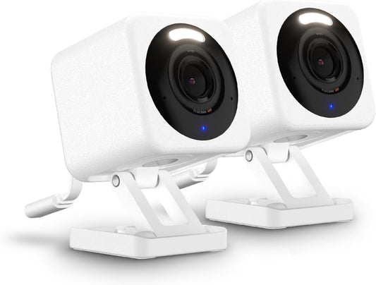 Cam V4 (Latest Model), 2.5K AI Security Camera, Indoor/Outdoor Cameras for Home Security, Baby Monitor & Pet Camera, Color Night Vision, No Subscription Required, Free Expert Help (2 Pack)