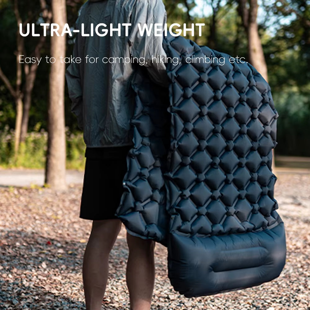 Ultimate Inflatable Camping Mat with Built-in Pillow - Perfect for Outdoor Adventures and Travel